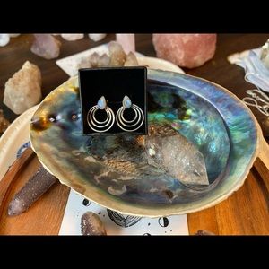Rainbow Moonstone earrings stamped 925 silver